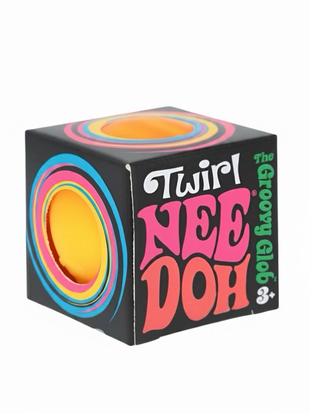 NeeDoh Twirl - YELLOW | The Groovy Glob Teenie Squish Toy - NIB!